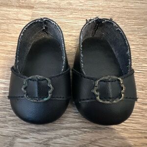 American Girl Pleasant Company Felicity Doll Shoes Black Buckle Vintage Retired